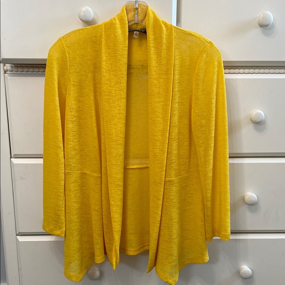 Kasper Fly Away Jacket. Size P S. Yellow 96% Polyester 4% Elastane